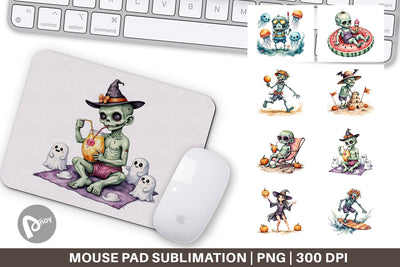 Mouse Pad Zany Zombie Escapades Sublimation artnoy 