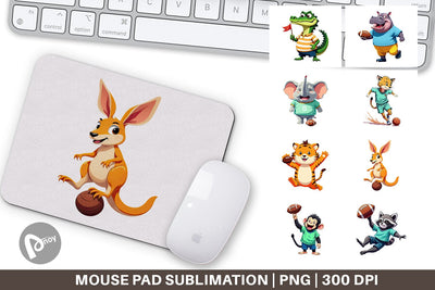 Mouse Pad Zoo Football Team Sublimation artnoy 