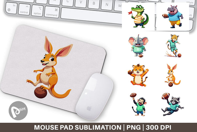 Mouse Pad Zoo Football Team Sublimation artnoy 