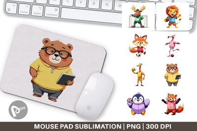 Mouse Pad Zoo Football Team Sublimation artnoy 