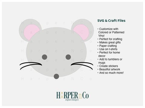 Mouse SVG PNG Cut EPS File SVG HarperNCo 