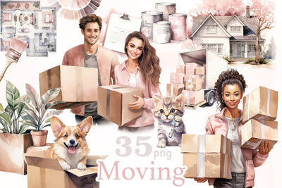 Moving Clip Art | Home Sweet Home Clipart SVG GlamArtZhanna 
