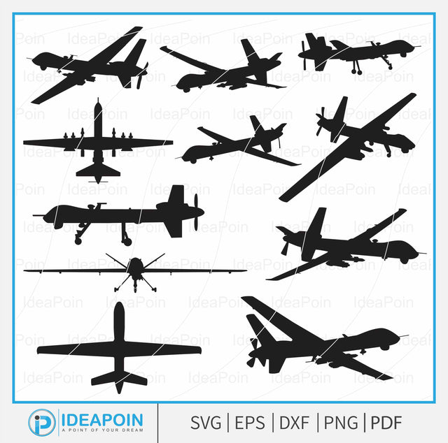 mq-9 reaper svg, MQ-9 Reaper Digital SVG bundle, MQ-9 Reaper, Airplane Svg, Drone Svg, Drone Clipart, Drone Png SVG Dinvect 