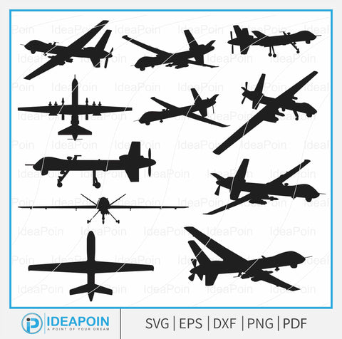 mq-9 reaper svg, MQ-9 Reaper Digital SVG bundle, MQ-9 Reaper, Airplane Svg, Drone Svg, Drone Clipart, Drone Png SVG Dinvect 