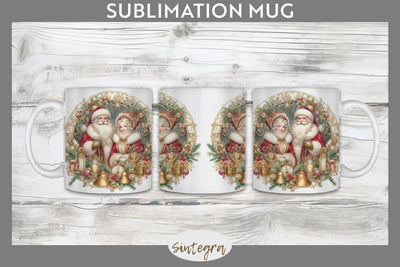 Mr and Mrs Santa Claus Christmas Mug Wrap Sublimation Sublimation Sintegra 