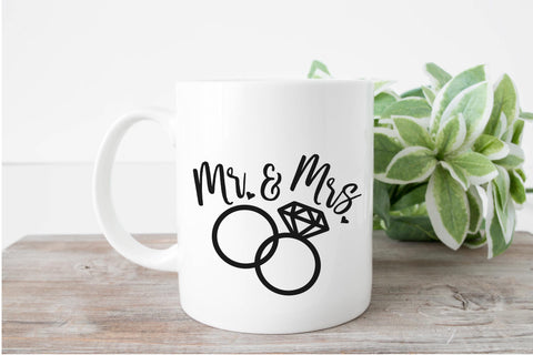 Mr and Mrs SVG PNG DXF EPS Cut File - Cricut & Silhouette Design SVG So Fontsy VIP Design Shop 