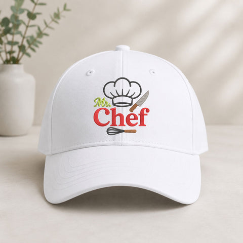 Mr Chef Machine Embroidery Design – Chef Hat Knife Whisk Embroidery File, Cooking Kitchen Design Embroidery/Applique DESIGNS PatternFeed8 