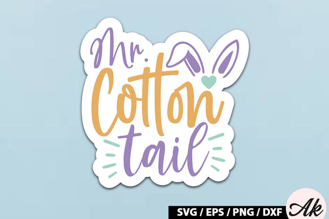 Mr. cotton tail SVG Stickers SVG akazaddesign 
