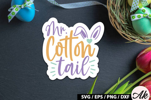 Mr. cotton tail SVG Stickers SVG akazaddesign 