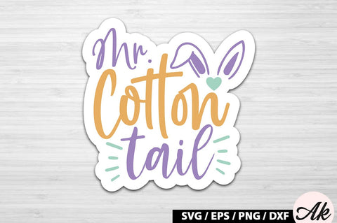 Mr. cotton tail SVG Stickers SVG akazaddesign 