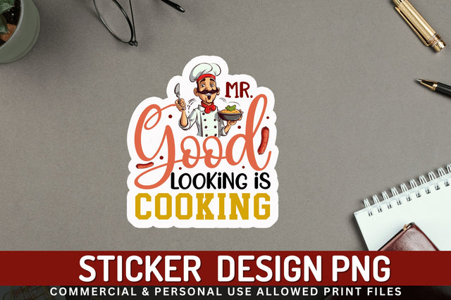 Mr good looking is Sticker Design Sublimation Regulrcrative 