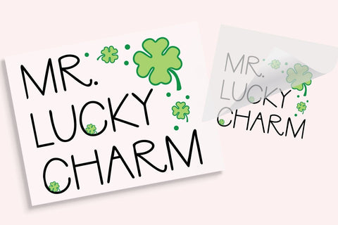 Mr Lucky Charm Iron On T Shirt Transfer Physical So Fontsy T-Shirt Iron-On Transfer Shop