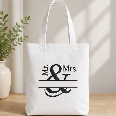 Mr & Mrs Split Monogram Embroidery Design – Wedding Couple Name Machine Embroidery File Embroidery/Applique DESIGNS PatternFeed8 
