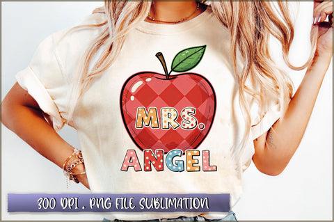 Mrs angel You Are Alphabet Teacher School Sublimation Sublimation Shetara Begum 