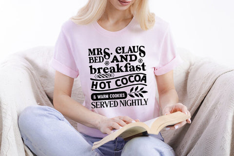 Mrs claus bed and breakfast hot cocoa & warm cookies served nightly SVG Angelina750 