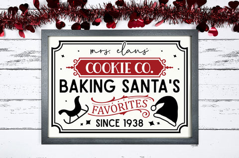 Mrs claus cookie co baking santas svg design SVG Regulrcrative 