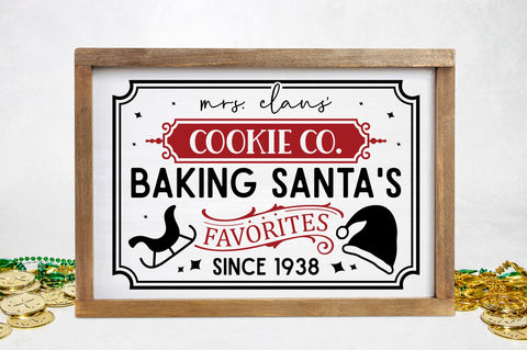 Mrs claus cookie co baking santas svg design SVG Regulrcrative 