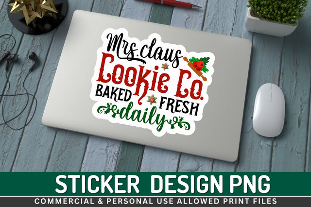 Mrs claus cookie Sticker Design Sublimation Regulrcrative 