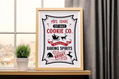 Mrs claus est 1845 cookie co homemade svg design SVG Regulrcrative 