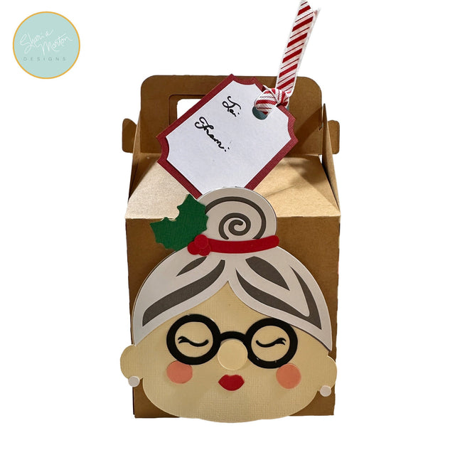 Mrs. Claus Gable Gift Box SVG Sharia Morton Designs 
