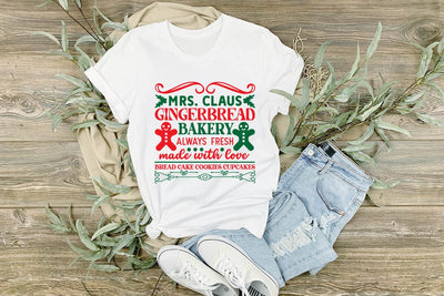 Mrs claus gingerbread bakery always fresh made SVG Angelina750 