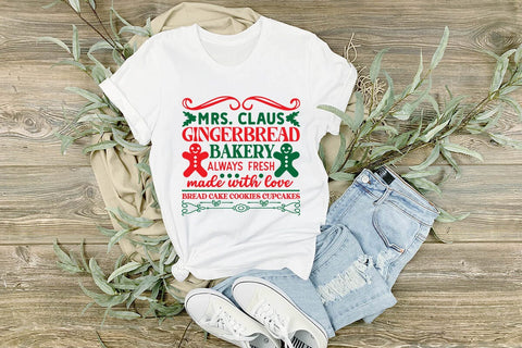 Mrs claus gingerbread bakery always fresh made SVG Angelina750 