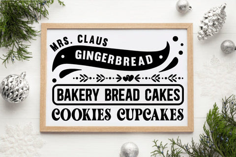 Mrs claus gingerbread bakery bread cakes cookies cupcakes SVG Angelina750 