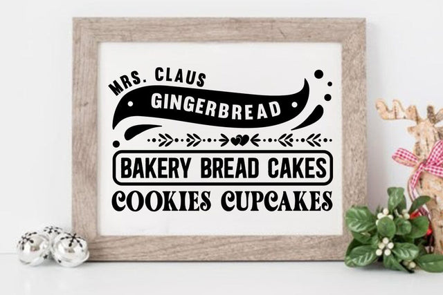 Mrs claus gingerbread bakery bread cakes cookies cupcakes SVG Angelina750 