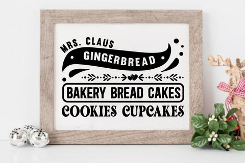 Mrs claus gingerbread bakery bread cakes cookies cupcakes SVG Angelina750 