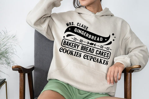 Mrs claus gingerbread bakery bread cakes cookies cupcakes SVG Angelina750 