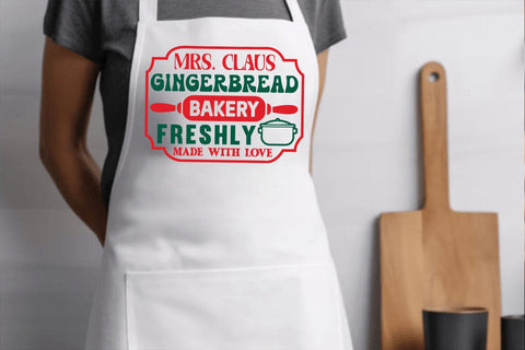 mrs claus gingerbread bakery freshly made with love SVG Angelina750 