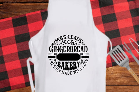 Mrs claus Gingerbread Bakery Freshly Made With Love SVG Angelina750 