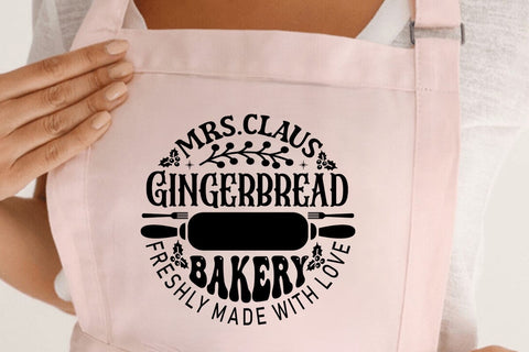 Mrs claus Gingerbread Bakery Freshly Made With Love SVG Angelina750 