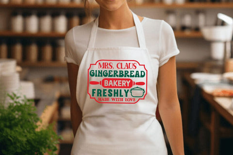 mrs claus gingerbread bakery freshly made with love SVG Angelina750 