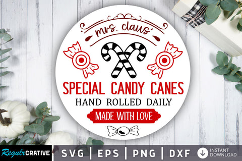 Mrs claus special candy canes SVG Design SVG Regulrcrative 