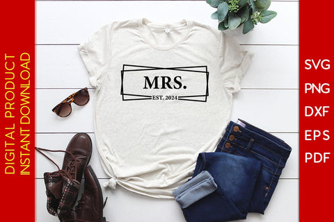 Mrs Est 2024 SVG PNG PDF Cut File SVG Creativedesigntee 