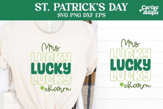 Mrs Lucky Charm SVG, St Patrick's Day SVG SVG Carla C Designs 