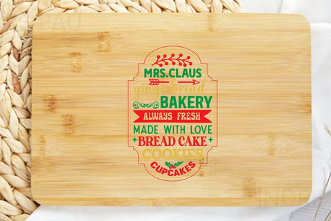 Mrs.claus gingerbread bakery always fresh made with love bread cake cookies cupcakes SVG Angelina750 