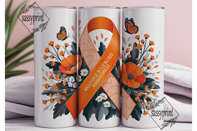 MS Awareness Ribbon Tumbler Wrap Sublimation sassyprint 
