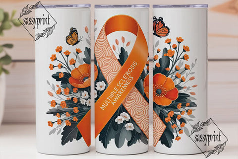 MS Awareness Ribbon Tumbler Wrap Sublimation sassyprint 
