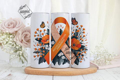 MS Awareness Ribbon Tumbler Wrap Sublimation sassyprint 