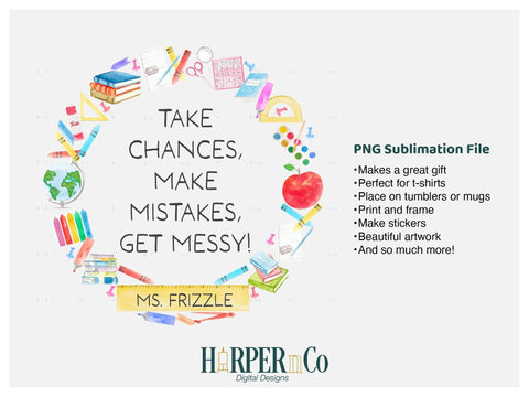 Ms Frizzle SVG PNG Cut EPS File SVG HarperNCo 