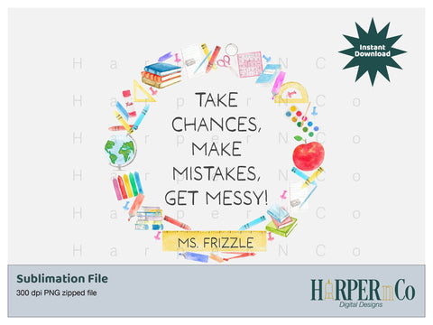 Ms Frizzle SVG PNG Cut EPS File SVG HarperNCo 