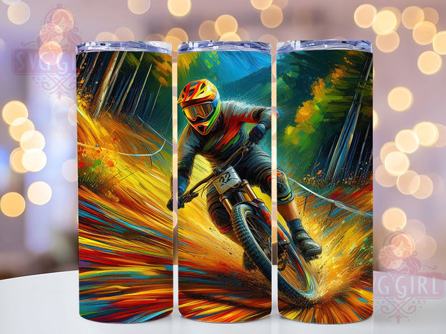 MTB Trail Rider Adventure Tumbler, Trail Rider Cup, Cycling Sport Design, MTB Lover Present, Bike Adventure Gift, Off Road Cycle Cup, Bicycle Sport Tumbler Sublimation SvggirlplusArt 