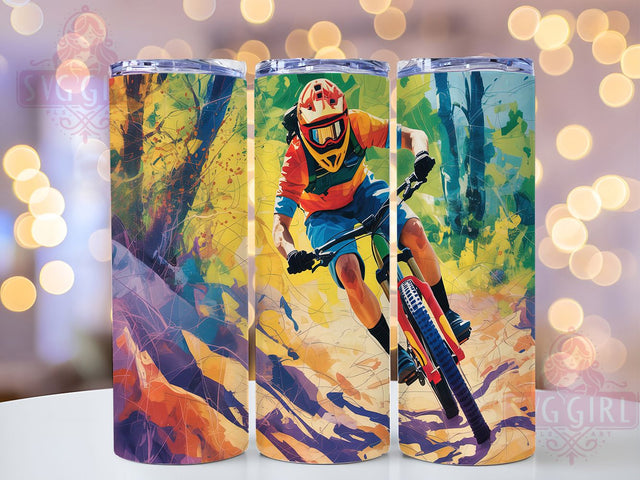 MTB Trail Rider Adventure Tumbler, Trail Rider Cup, Cycling Sport Design, MTB Lover Present, Bike Adventure Gift, Off Road Cycle Cup, Bicycle Sport Tumbler Sublimation SvggirlplusArt 