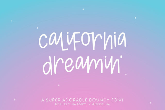 MTF California Dreamin' Font Miss Tiina 