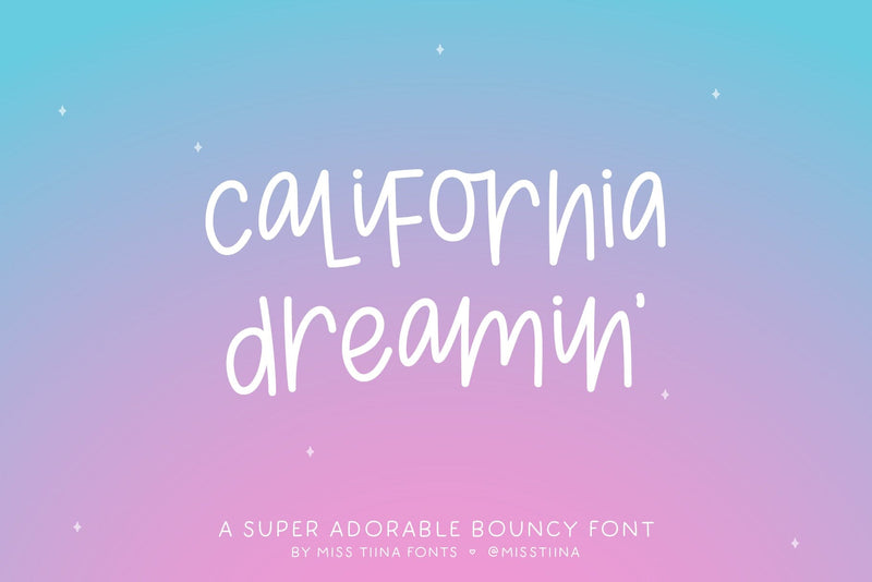 MTF California Dreamin' Font Miss Tiina 
