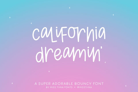 MTF California Dreamin' Font Miss Tiina 
