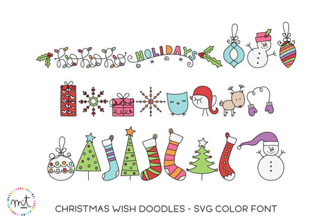 MTF Christmas Wish Doodles Font Miss Tiina 