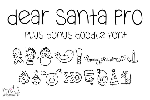 MTF Dear Santa PRO - Font Duo Font Miss Tiina 